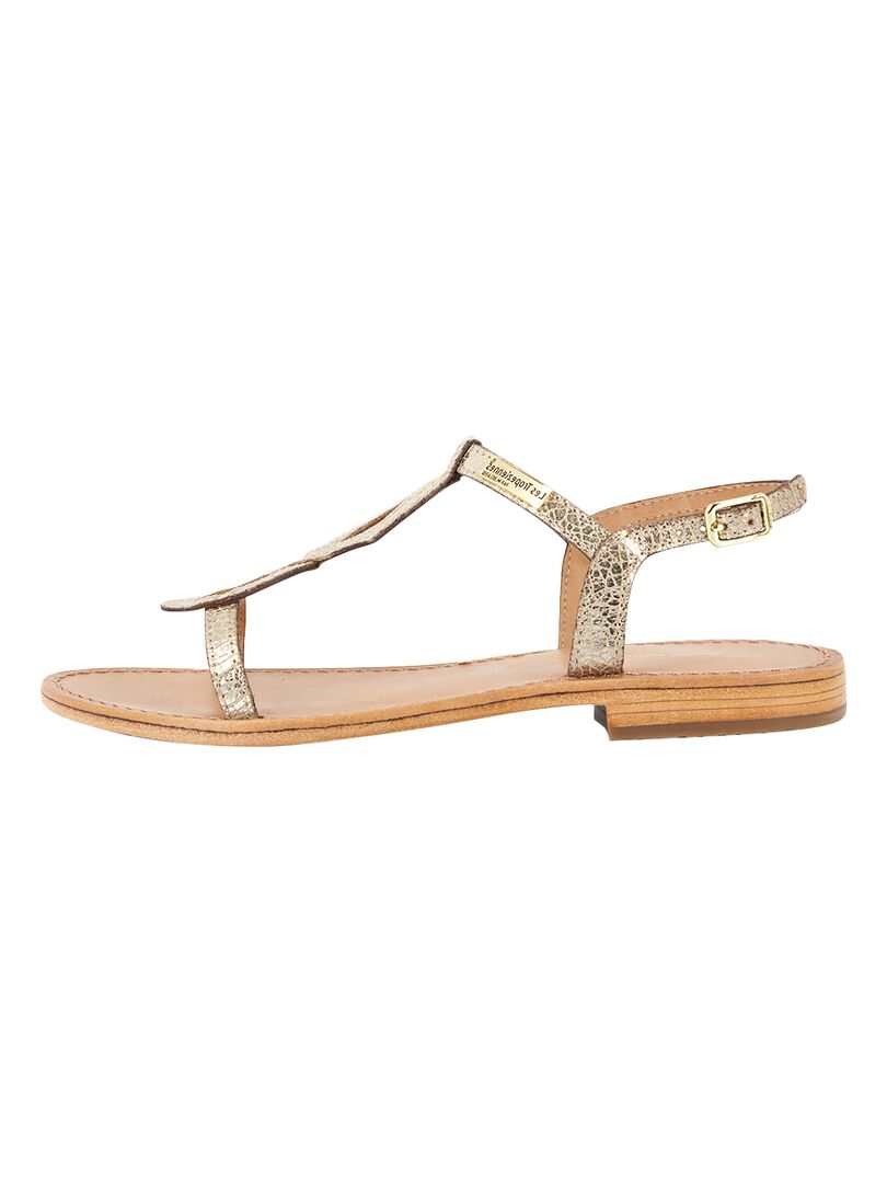 Sandale Cuir Les Tropeziennes Hamso Doré/or - Kiabi