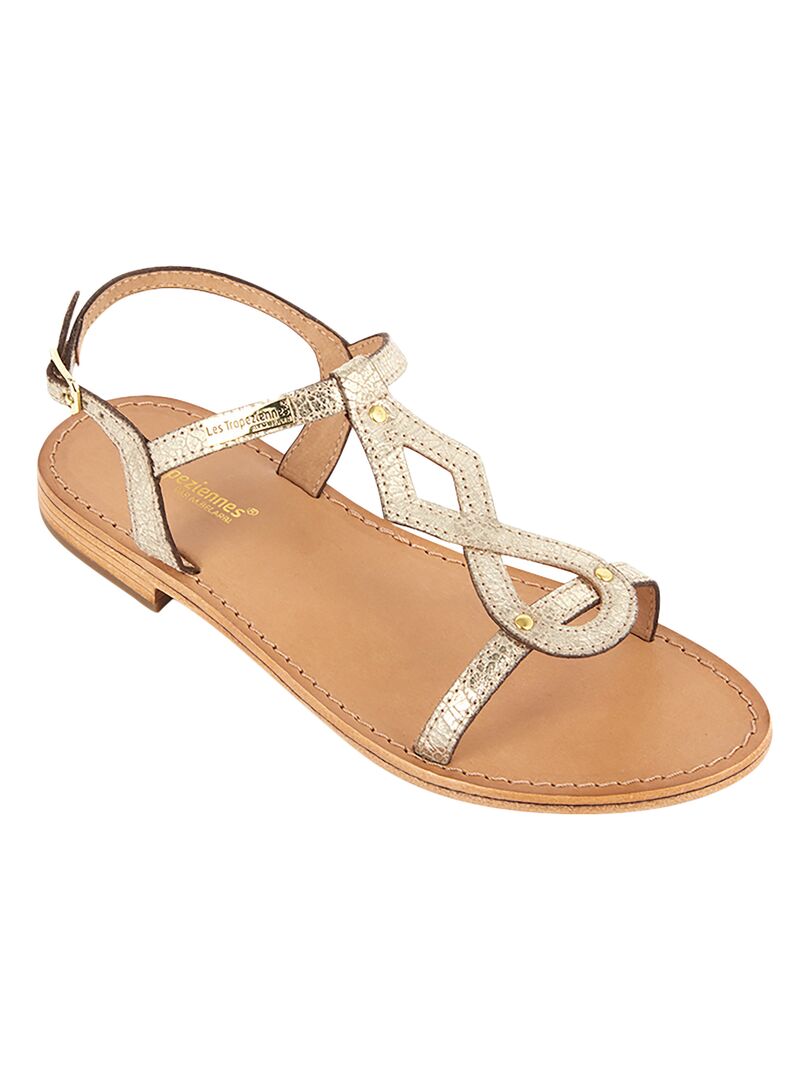Sandale Cuir Les Tropeziennes Hamso Doré/or - Kiabi