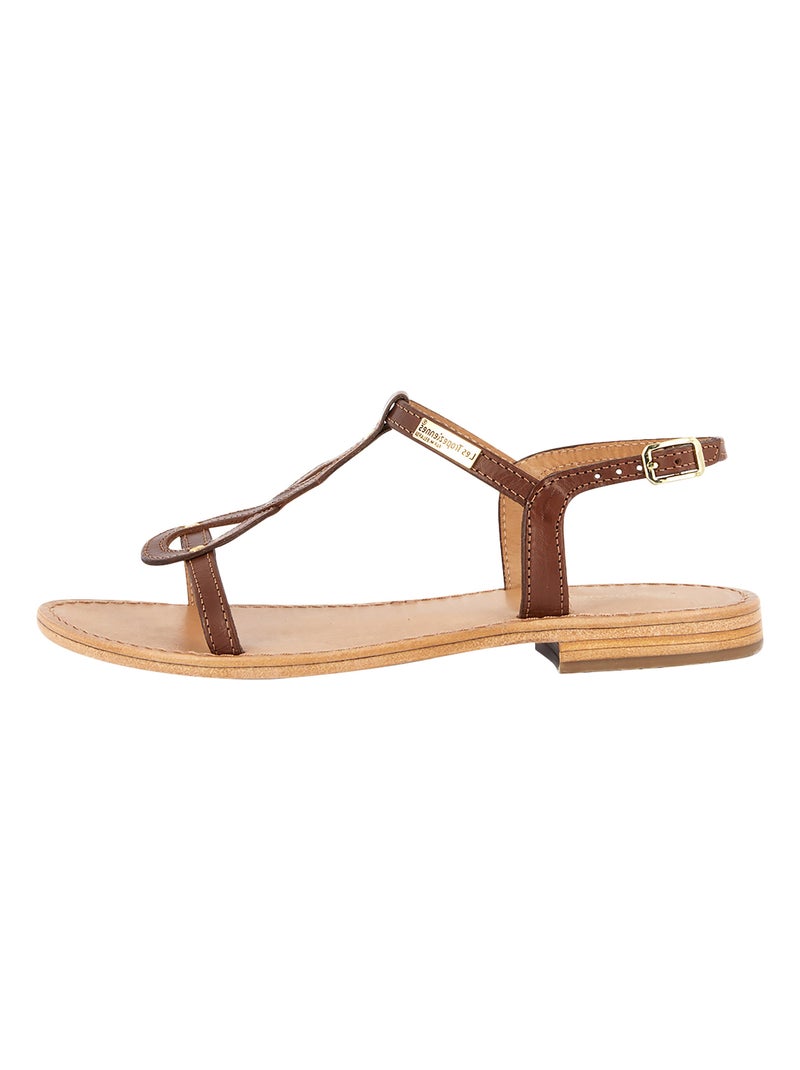 Sandale Cuir Les Tropeziennes Hamso Marron - Kiabi