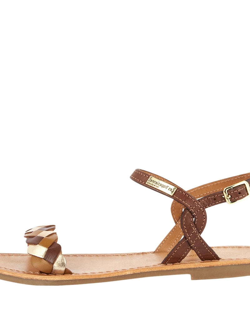 Sandale Cuir Les Tropeziennes Hortense Marron - Kiabi