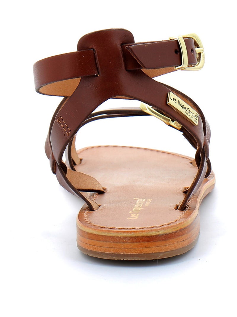 Sandale Cuir Les Tropeziennes Par M.Belarbi Hepana Marron - Kiabi