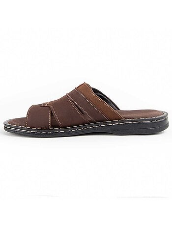 SANDALE CUIR NATUREL BRUN
