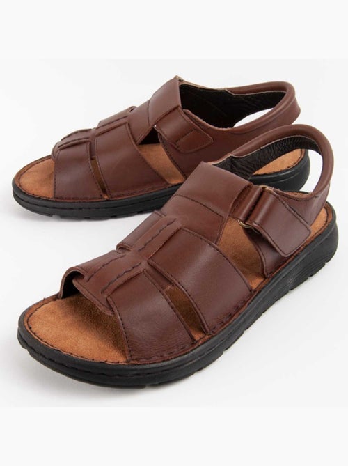 Sandale Cuir Naturel Purapiel - Kiabi