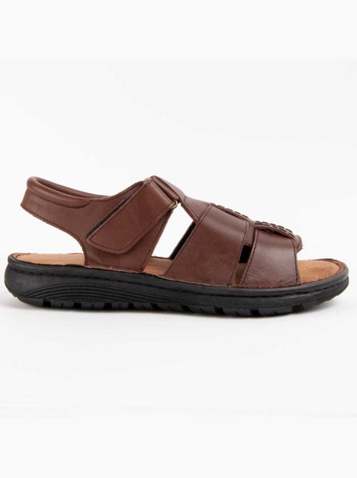 Sandale Cuir Naturel Purapiel - Kiabi