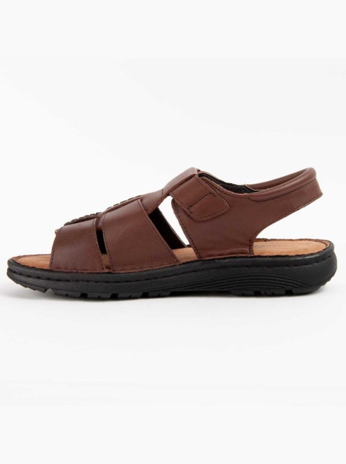 Sandale Cuir Naturel Purapiel - Kiabi