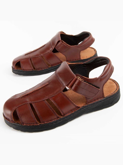 Sandale Cuir Naturel Purapiel - Kiabi