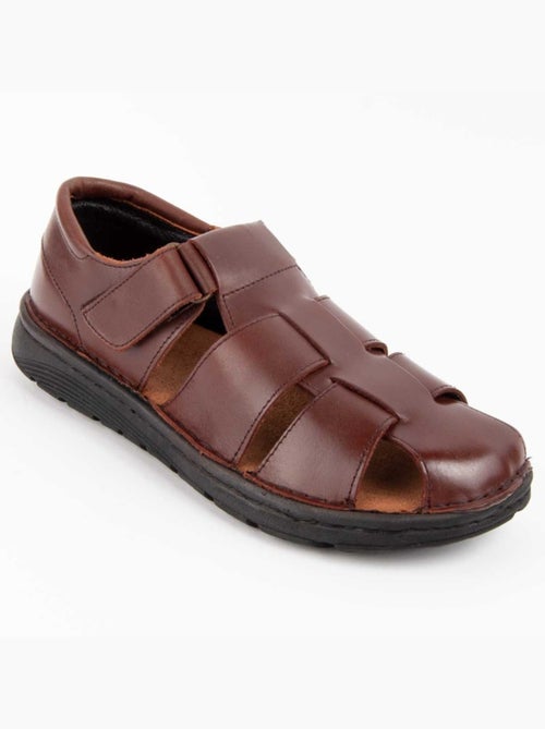 Sandale Cuir Naturel Purapiel - Kiabi