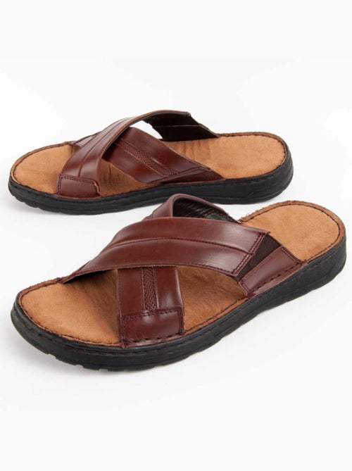 Sandale Cuir Naturel Purapiel - Kiabi