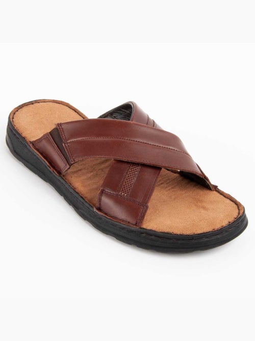 Sandale Cuir Naturel Purapiel - Kiabi