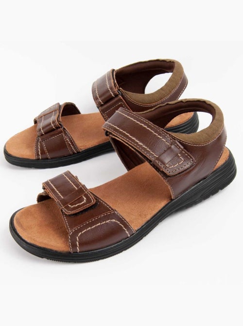 Sandale Cuir Naturel Purapiel - Kiabi