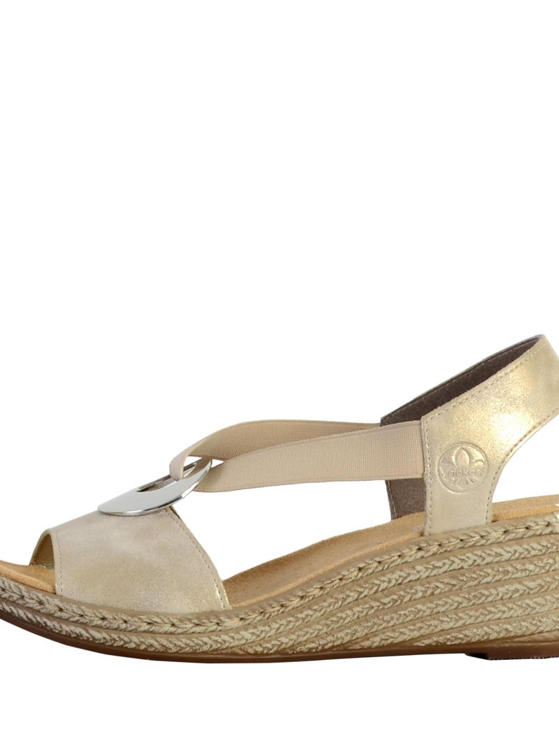 Sandale Cuir Rieker Alula Beige - Kiabi