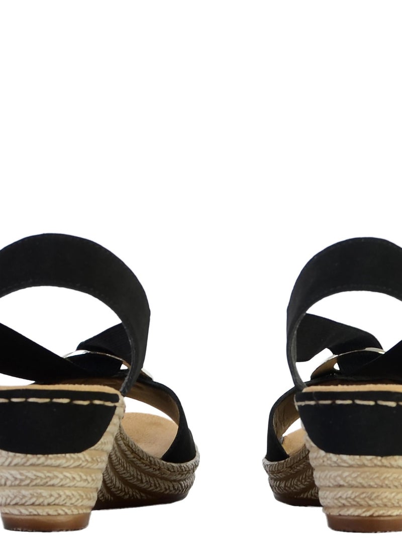 Sandale Cuir Rieker Alula Noir - Kiabi