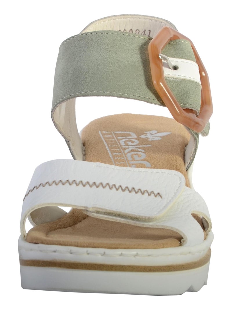 Sandale Cuir Rieker Kaukakus Blanc - Kiabi