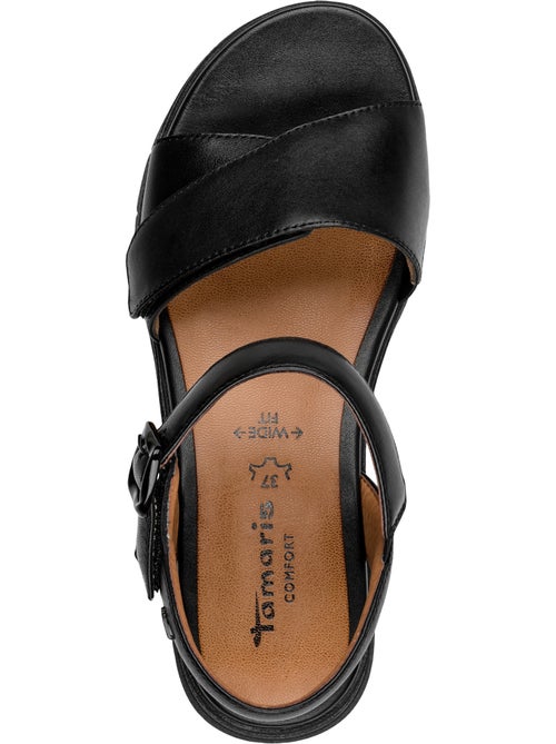 Sandale cuir tamaris comfort - Kiabi