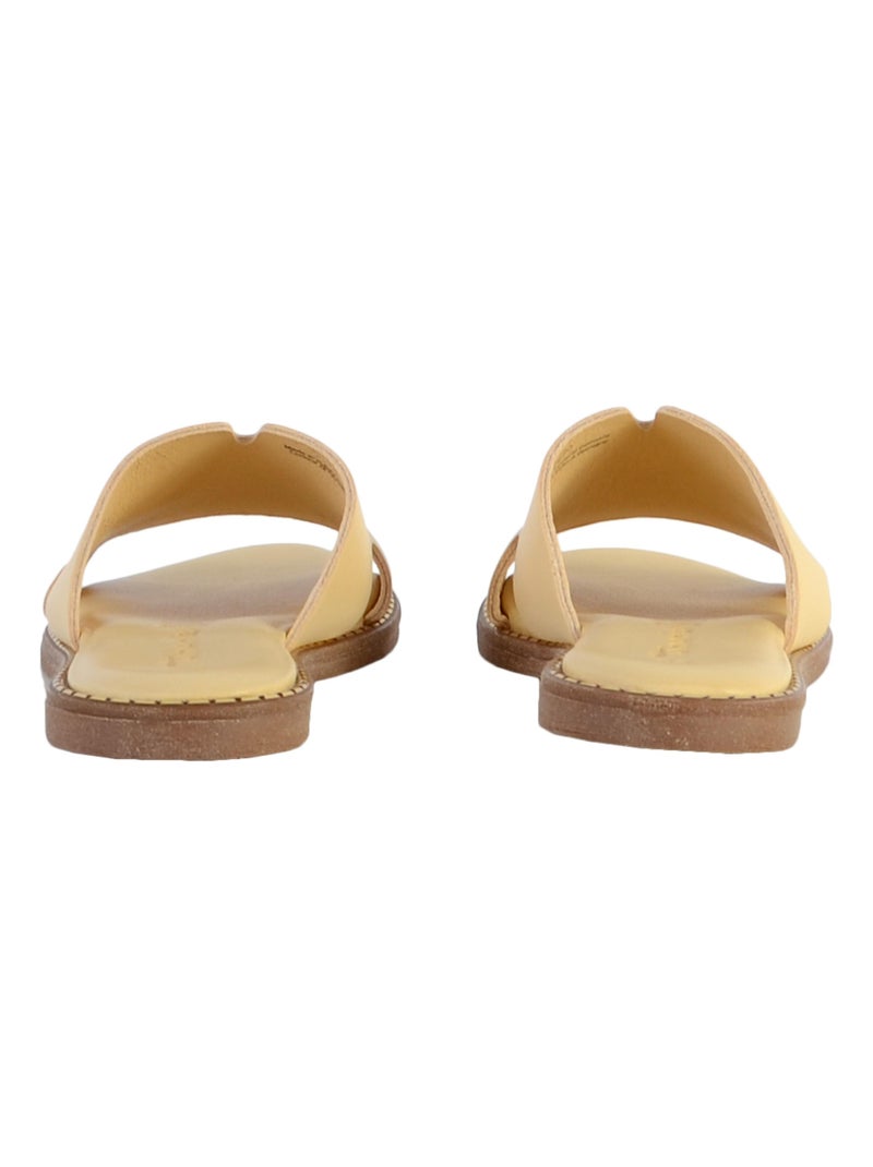 Sandale Cuir Tamaris Jaune - Kiabi