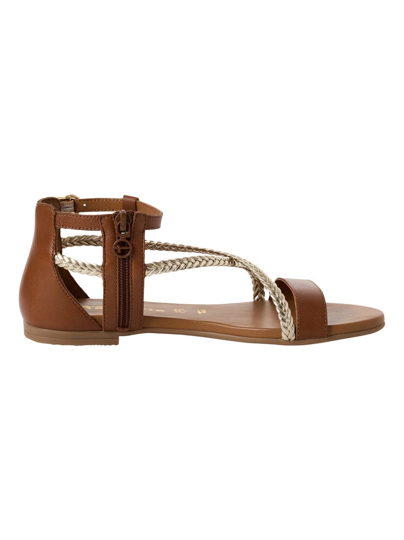 Sandale Cuir Tamaris Marron - Kiabi
