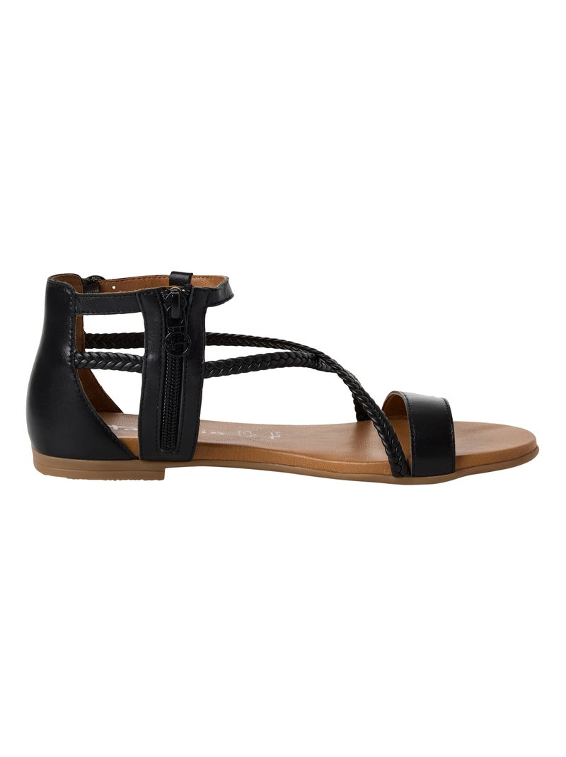 Sandale Cuir Tamaris Noir - Kiabi
