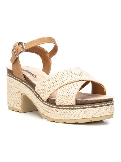 Sandale décontractée à talon avec boucle - Kiabi