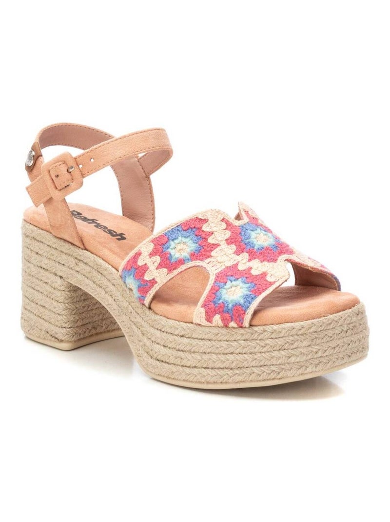 Sandale décontractée à talon avec boucle Crème - Kiabi