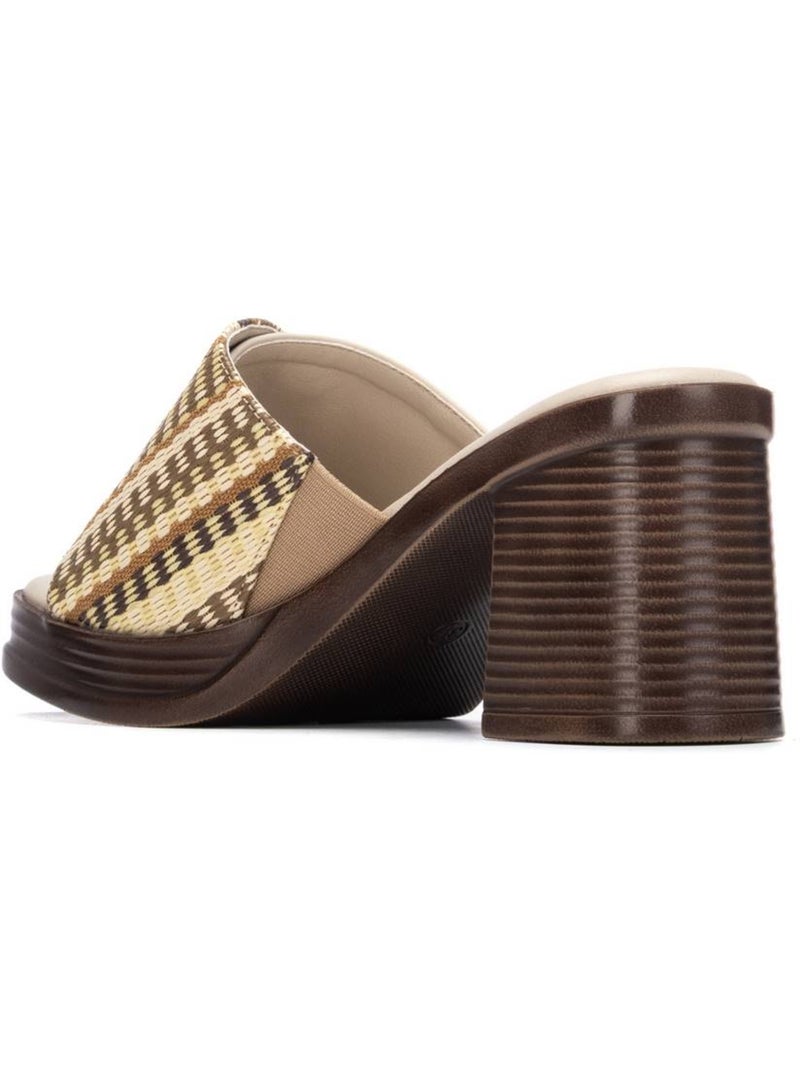 Sandale décontractée à talon Beige - Kiabi
