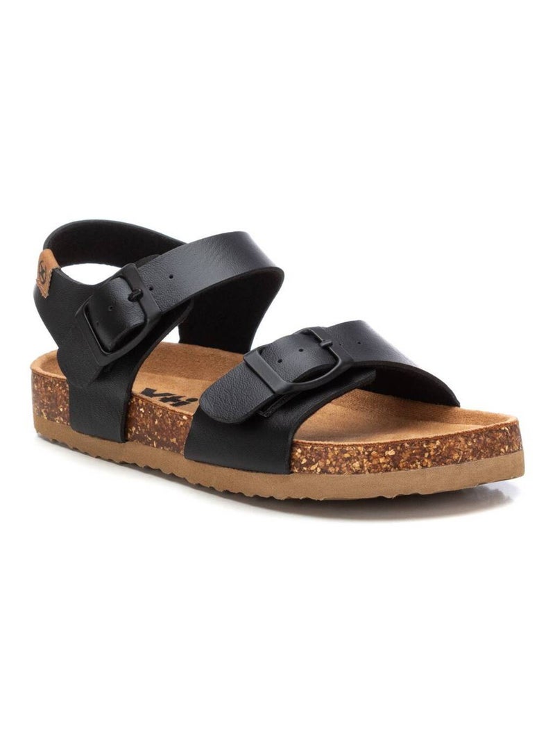 Sandale décontractée avec boucle Noir - Kiabi