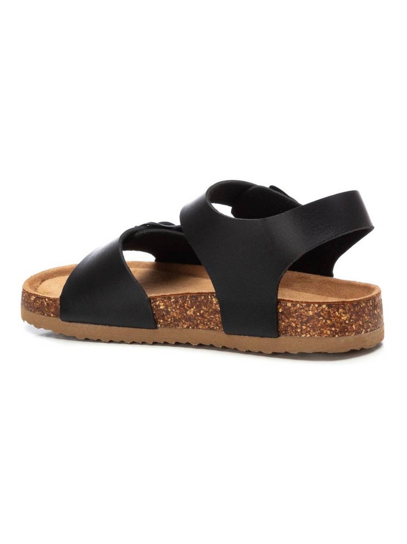 Sandale décontractée avec boucle Noir - Kiabi