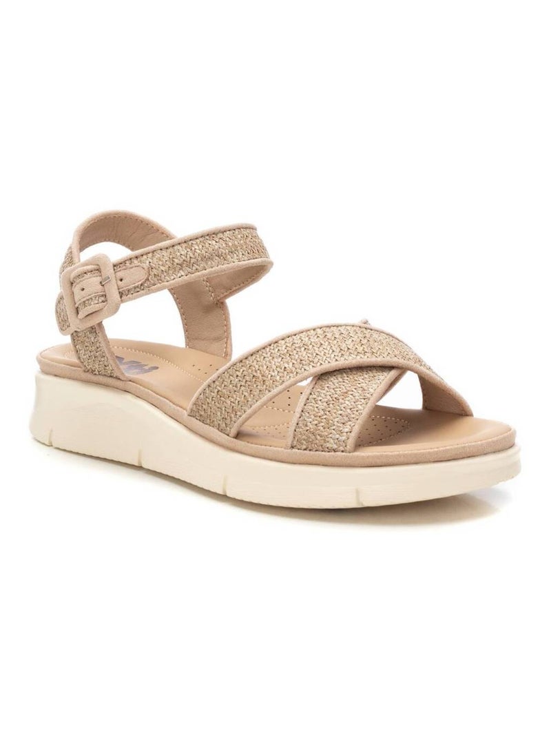 Sandale décontractée boucle Taupe - Kiabi