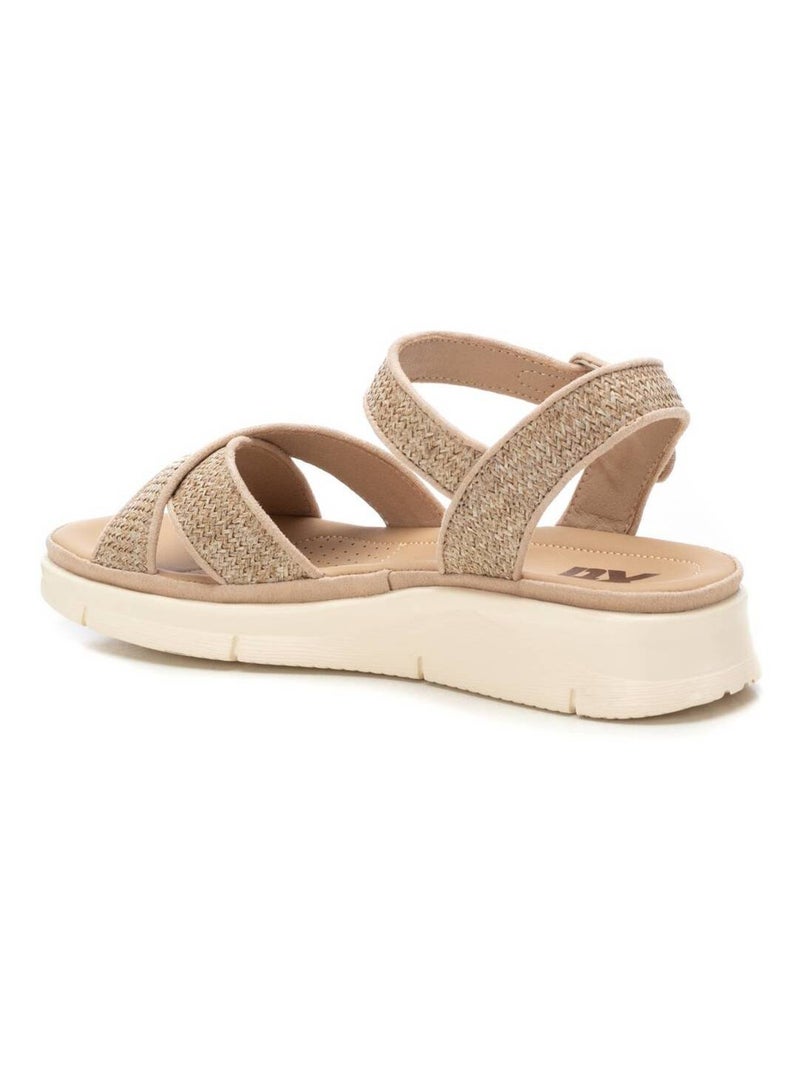 Sandale décontractée boucle Taupe - Kiabi