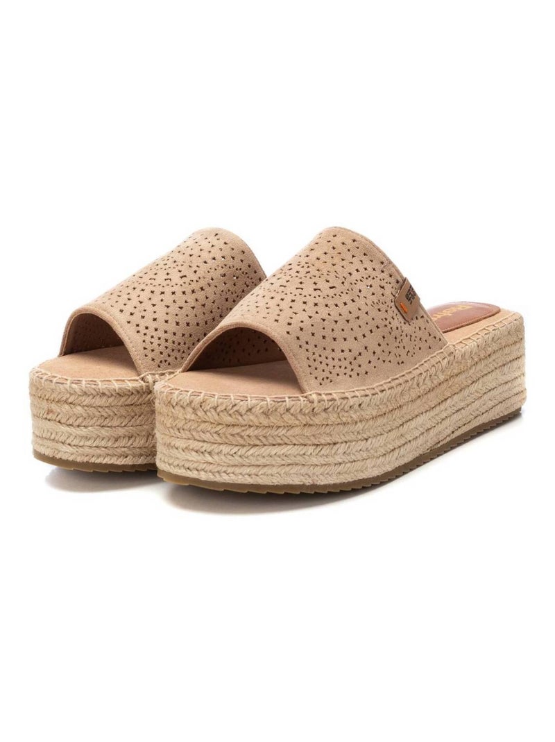 Sandale décontractée bride arrière Beige - Kiabi