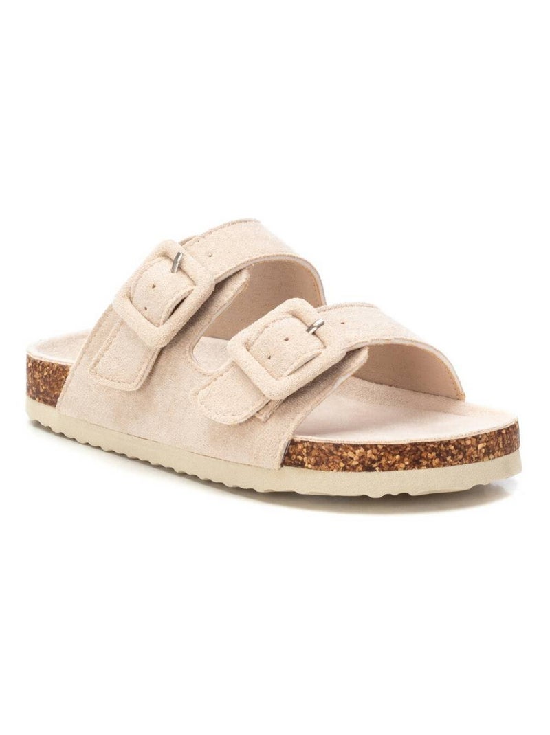 Sandale décontractée bride arrière Beige - Kiabi
