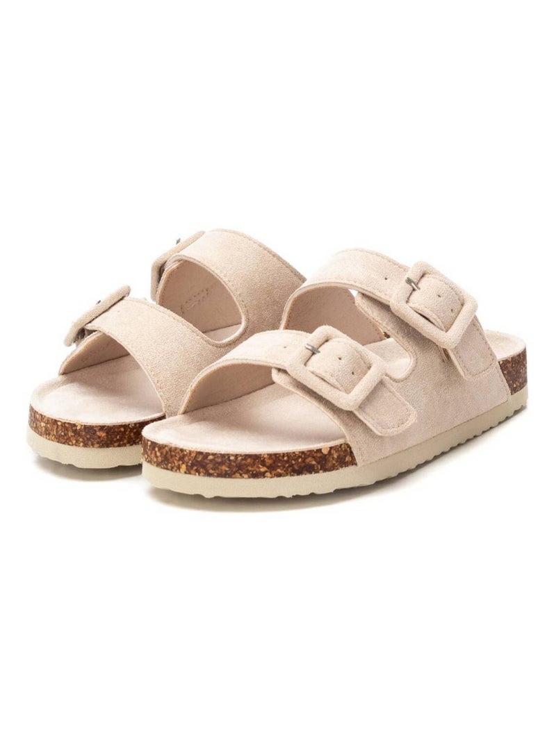 Sandale décontractée bride arrière Beige - Kiabi