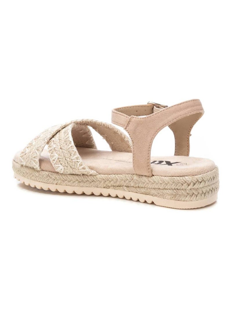 Sandale décontractée coin avec boucle Beige - Kiabi
