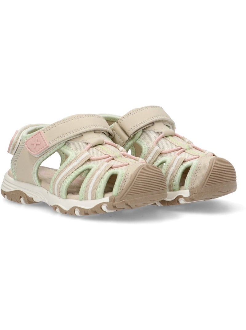 Sandale décontractée sangle réglable Beige - Kiabi