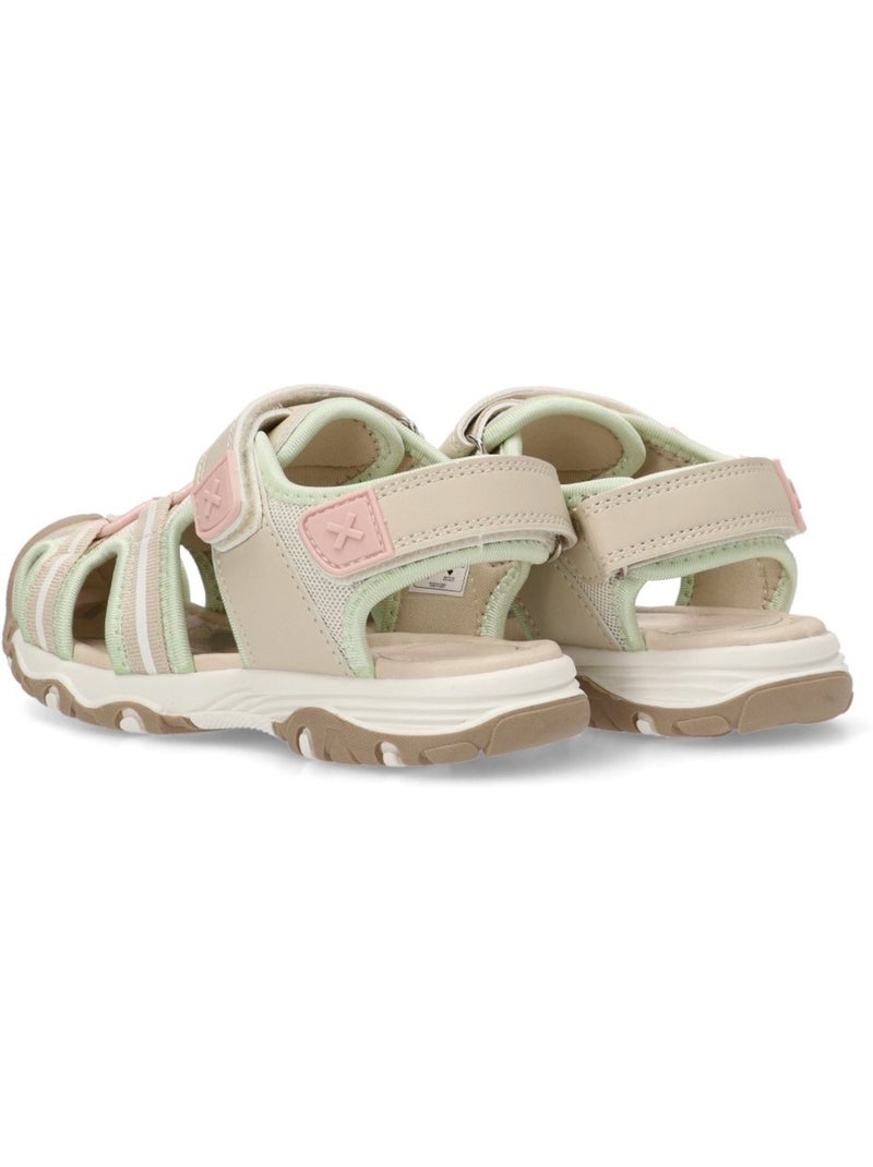 Sandale décontractée sangle réglable Beige - Kiabi