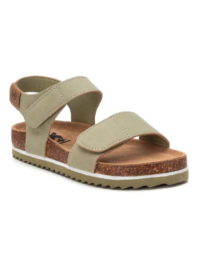 Sandale décontractée sangle réglable Kaki - Kiabi