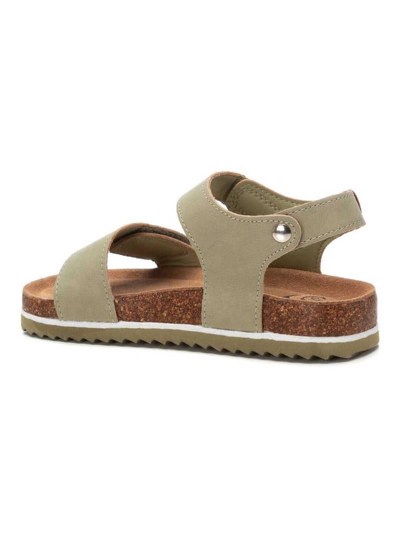 Sandale décontractée sangle réglable Kaki - Kiabi