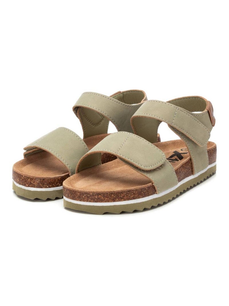 Sandale décontractée sangle réglable Kaki - Kiabi