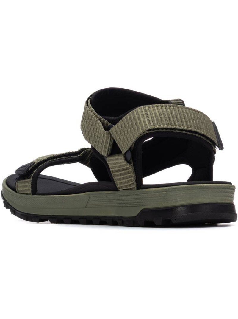 Sandale décontractée sangle réglable Kaki - Kiabi