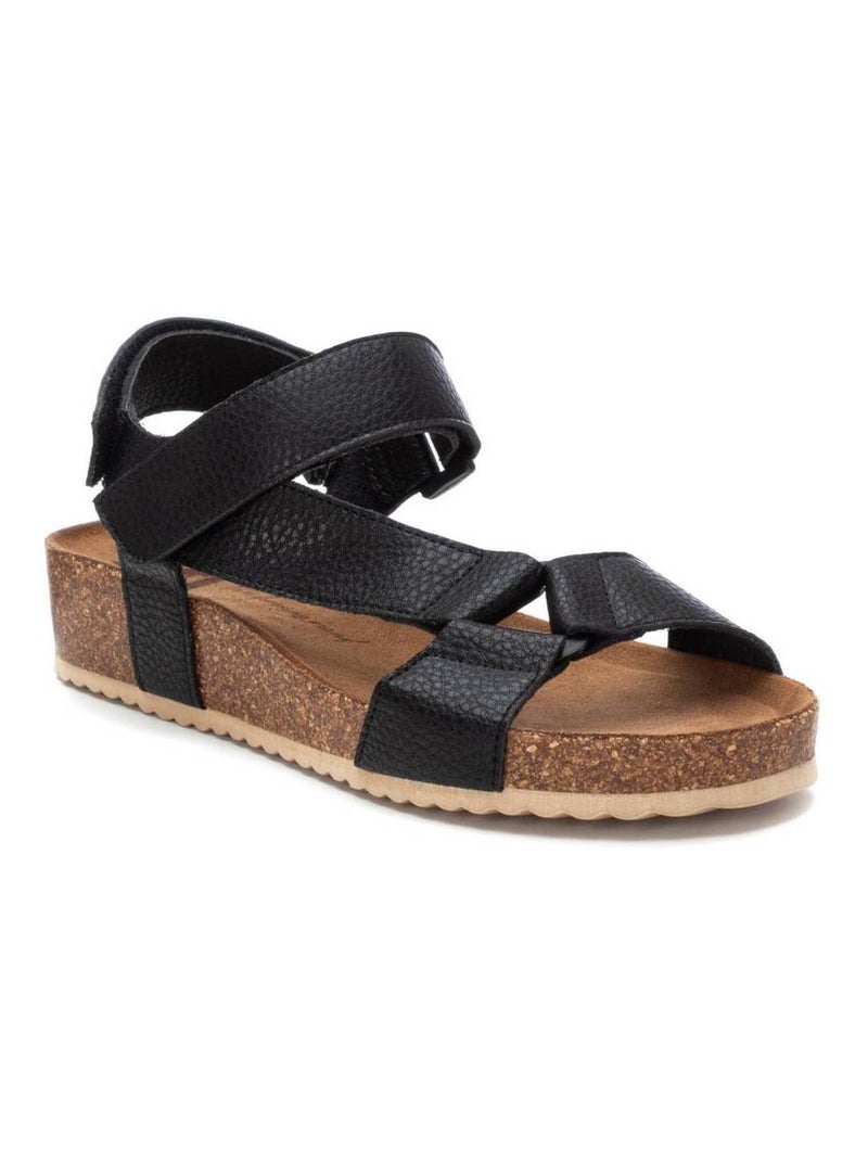 Sandale décontractée sangle réglable Noir - Kiabi
