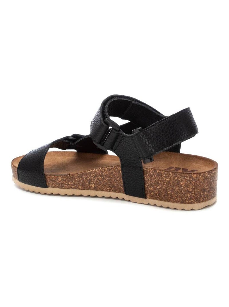 Sandale décontractée sangle réglable Noir - Kiabi