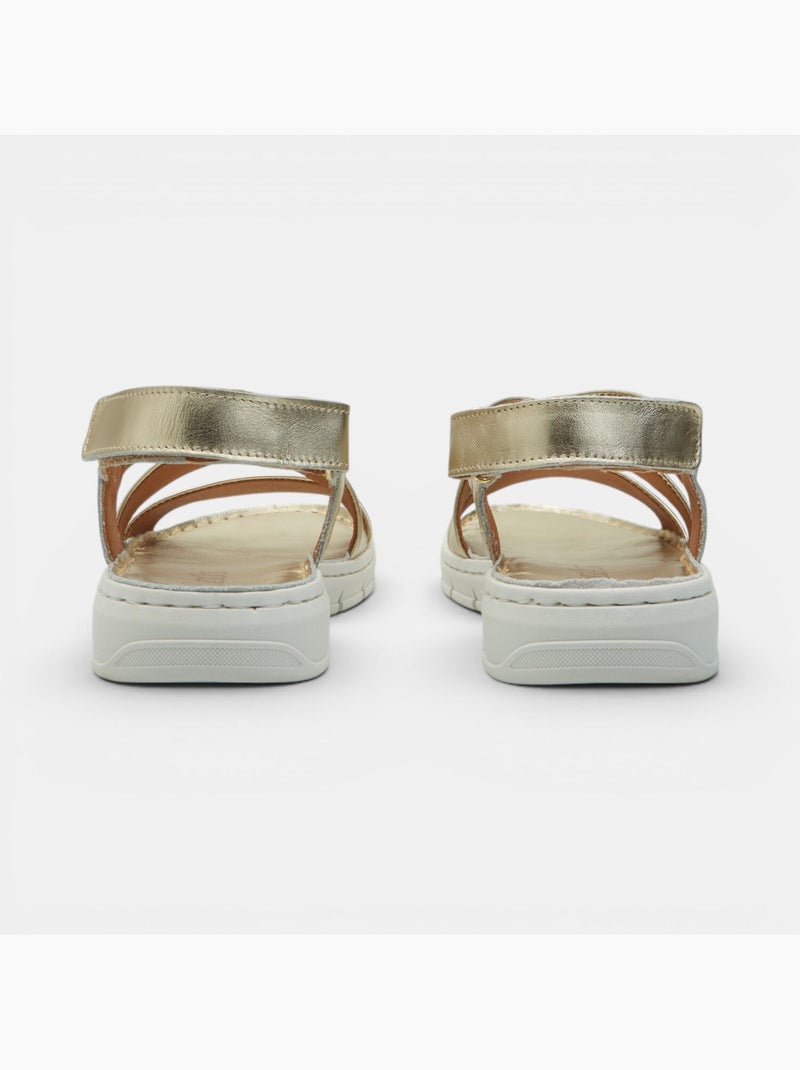 Sandale en cuir bata Doré/or - Kiabi