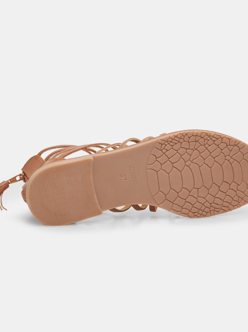 Sandale en cuir BATA Marron - Kiabi