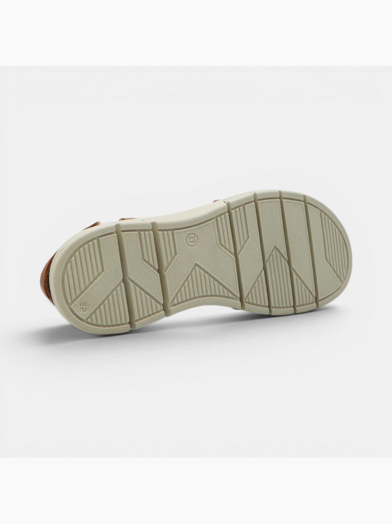 Sandale en cuir Bata Marron - Kiabi