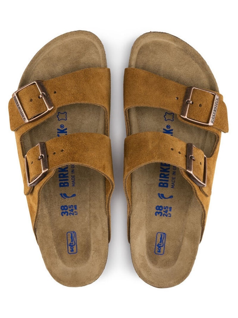 Sandale en Cuir Birkenstock Marron - Kiabi