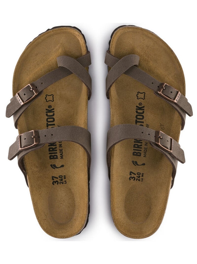 Sandale en Cuir Birkenstock Marron - Kiabi