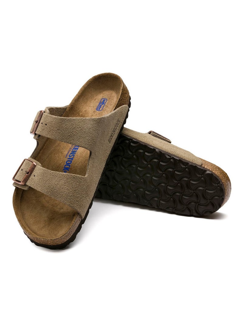 Sandale en Cuir/suede Birkenstock Beige - Kiabi