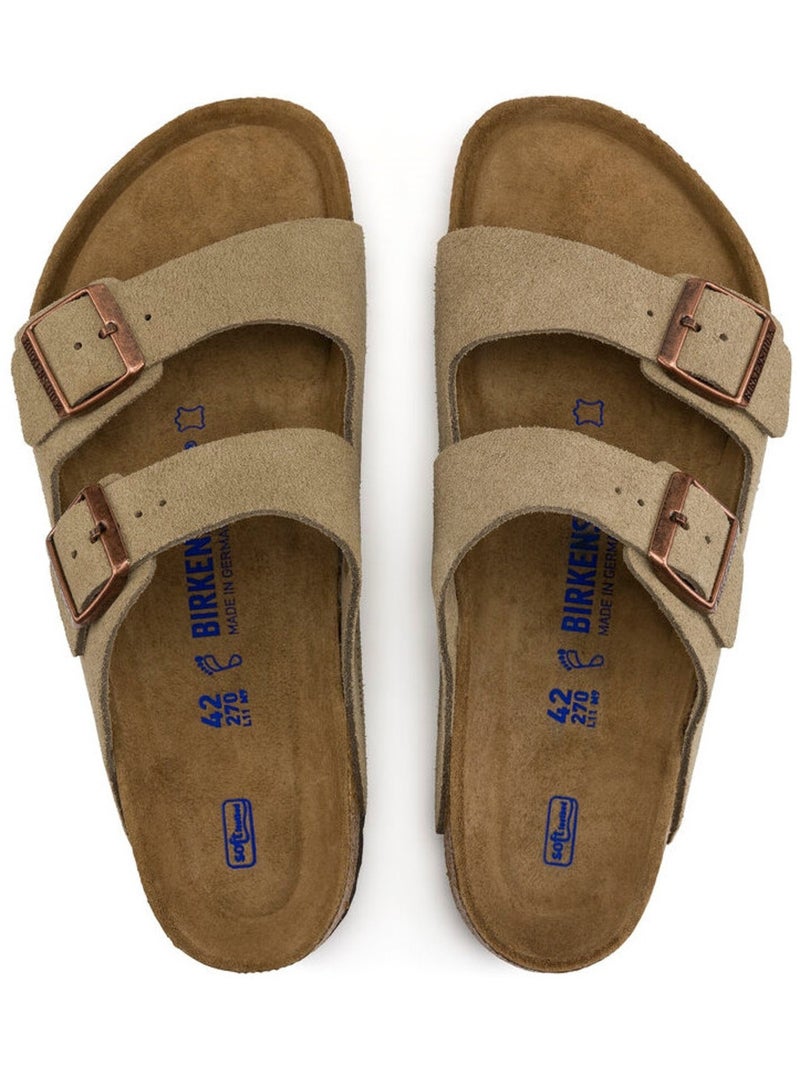 Sandale en Cuir/suede Birkenstock Beige - Kiabi
