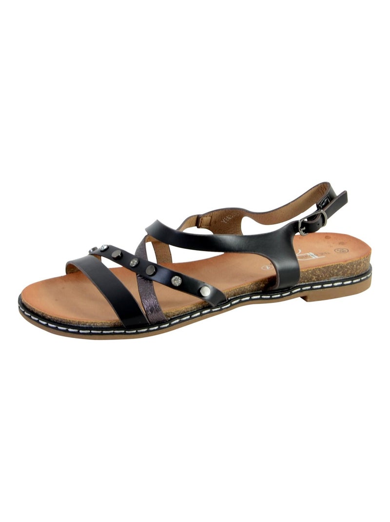 Sandale Femme The Divine Factory YM3681 Noir - Kiabi