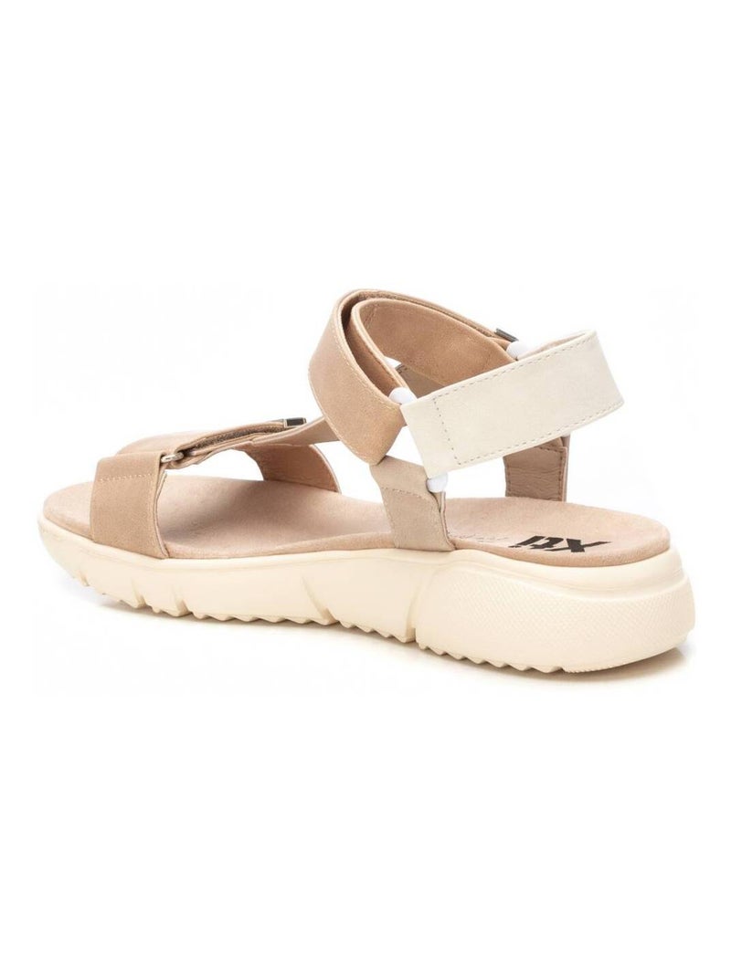 Sandale fermeture adhérente Beige - Kiabi