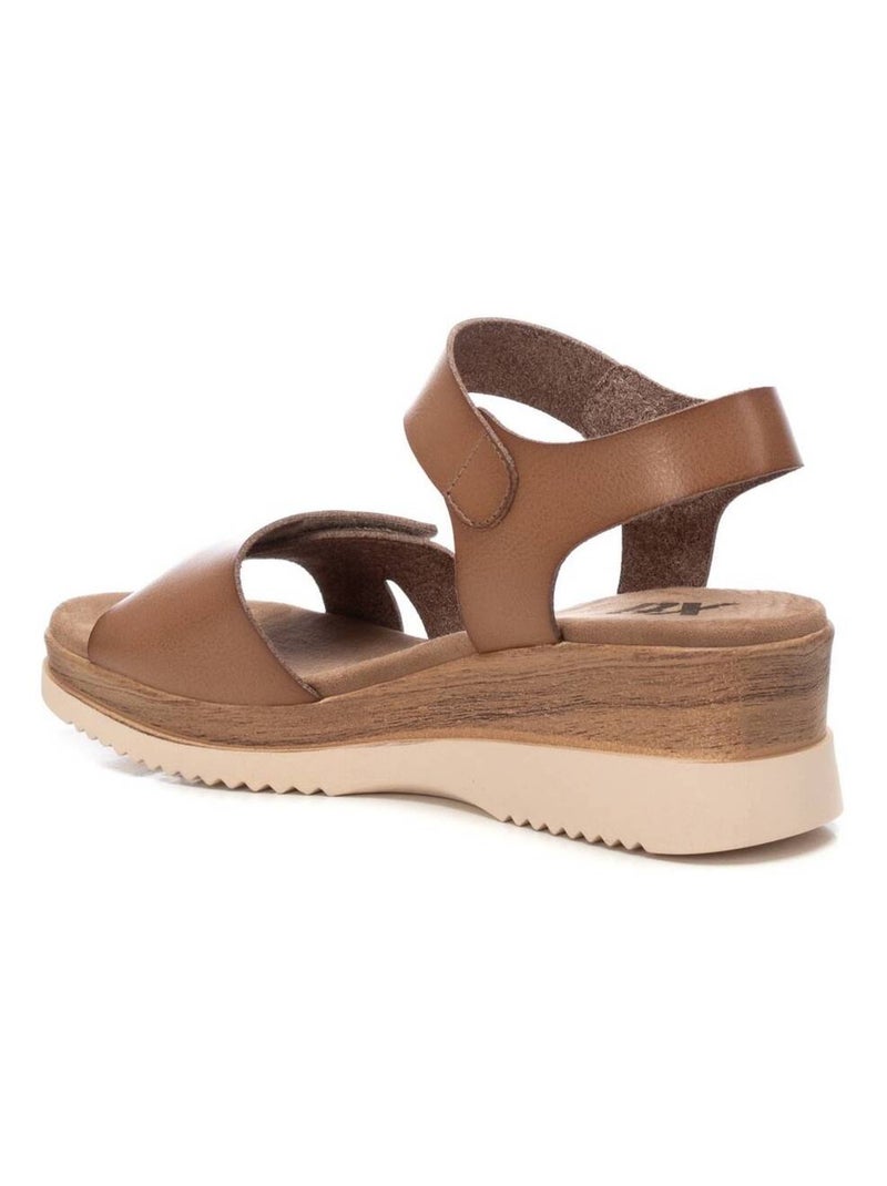 Sandale fermeture adhérente Taupe - Kiabi